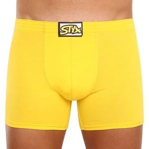 Men's boxers Styx long classic elastic yellow