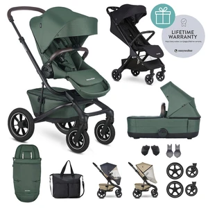 EASYWALKER Kočík kombinovaný Jimmey Pine Green XXL AIR + RWS + Jackey Shadow Black