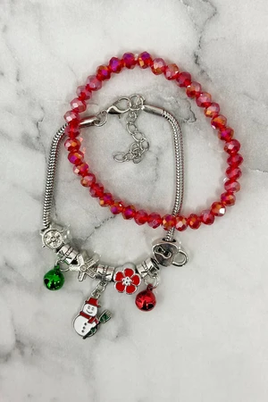 Christmas Bracelet Snowman Broom