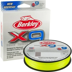 Berkley splietaná šnúra x9 fluro green 150 m-priemer 0,20 mm / nosnosť 20,6 kg