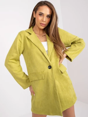 Women's light green blazer made of eco-friendly suede Irmina