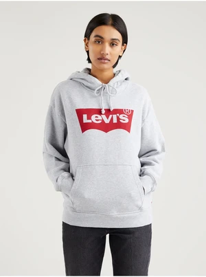 Levi&#39;s Světle šedá dámská mikina s kapucí Levi's® - Dámské