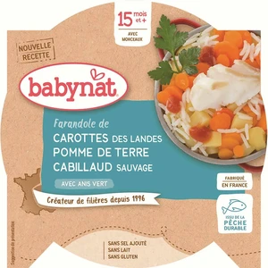 BABYBIO menu mrkvu a zemiaky s treskou 260 g