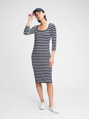 GAP Šaty modern squareneck dress Modrá