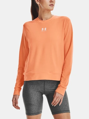 Tričká s dlhým rukávom pre ženy Under Armour - oranžová