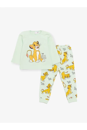 LC Waikiki Crew Neck Long Sleeve The Lion King Printed Baby Boy Pajamas Set