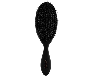 Kartáč na vlasy s kančími a nylonovými štětinami Varis Smoothing Brush - černý + dárek zdarma