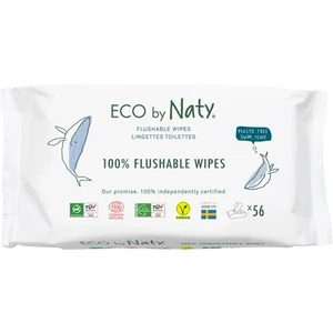 ECO by Naty Flushable Wipes vlhčené obrúsky pre deti 56 ks