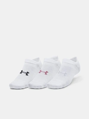 Under Armour UA Essential No Show Ponožky 3 páry Bílá