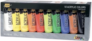 Kreul 84170 Set di colori acrilici 10 x 100 ml