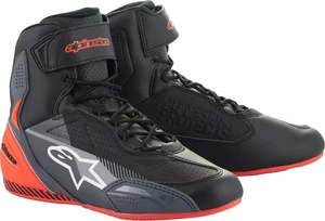 Alpinestars Faster-3 Shoes Black/Grey/Red Fluo 43 Motorradstiefel