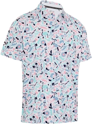 Callaway Florida Abstract Geo Mens Polo Alb luminos XL Tricou polo