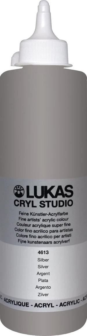 Lukas Cryl Studio Acrylic Paint 500 ml Silver Pintura acrílica