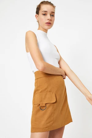 Koton Mini Skirt High Waist Cargo Pocket