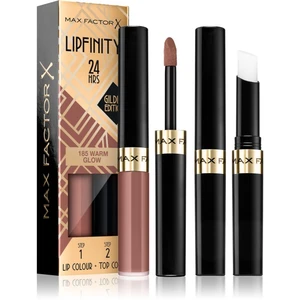 Max Factor Lipfinity Gilded Edition dlhotrvajúci rúž s balzamom odtieň 185 Warm Glow 4,2 g