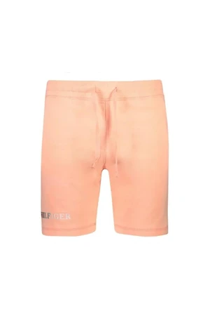 Tommy Hilfiger Krátke nohavice - CONTRAST STITCH SWEATSHORT oranžové