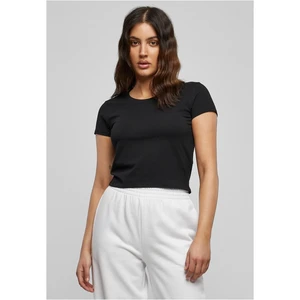 Women's Stretch Jersey Cropped Tee Black