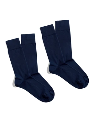 Banana Socks Unisex's 2Pack Socks Essentials Midnight Muse Navy Blue