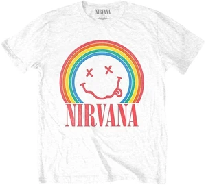 Nirvana Tricou Smiley Rainbow White S