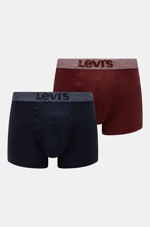 Boxerky Levi's 2-pak pánske, bordová farba, 37149-1002