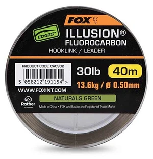 Fox fluorocarbon edges illusion hooklink/leader naturals green 40 m - 0,50 mm 13,6 kg