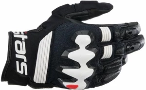 Alpinestars Halo Leather Gloves Black/White 2XL Mănuși de motocicletă