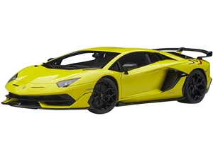 Lamborghini Aventador SVJ Giallo Tenerife / Pearl Yellow 1/18 Model Car by Autoart