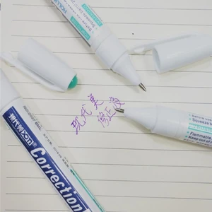 Portable Writing Covering Pens Quick-drying White Fluid Erasure Pens Creative Pen Shape Correction Fluid