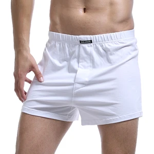 2pcs Mens Boxer Shorts Soft Stretch Knit Breathable Cotton Boys Men Underwear Boxers Long Panties Sleep Bottoms Plus Size