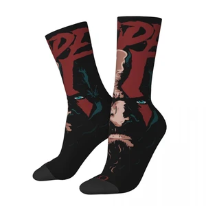 Funny Crazy compression Kratos Hope Sock for Men Hip Hop Vintage God of War Game Happy Seamless Pattern Printed Boys Crew Sock