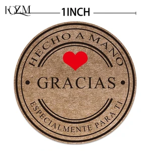 500Pcs Gracias Spanish Thank You Labels Stickers Handmade Scrapbooking Sticker