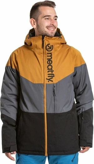 Meatfly Hoax Premium SNB & Ski Jacket Wood/Dark Grey/Black 2XL Síkabát