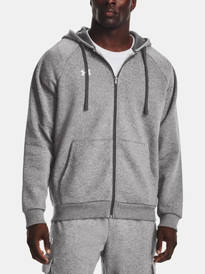 Under Armour Mikina UA Rival Fleece FZ Hoodie-GRY - Pánské