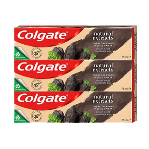 COLGATE Naturals Charcoal& Mint bělicí zubní pasta 3x 75ml 3 x 75 ml