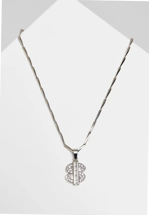 Small Dollar Necklace - Silver Color