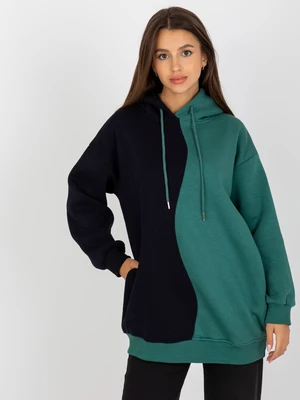 Black and green women's basic sweatshirt RUE PARIS