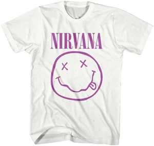 Nirvana Camiseta de manga corta Purple Smiley Blanco XL