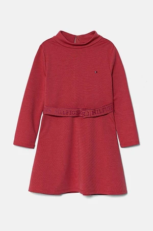 Dívčí šaty Tommy Hilfiger růžová barva, mini, 8720637724576