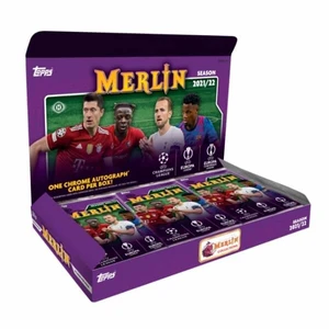 Panini 2021-2022 Topps UEFA Champions League Merlin Chrome Hobby Box - futbalové karty