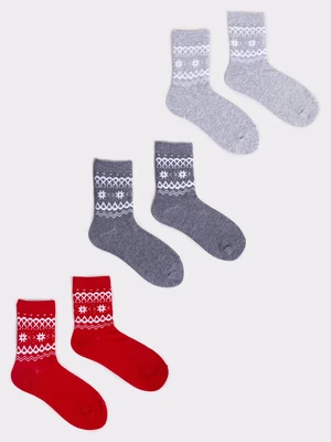 Yoclub Kids's Christmas Socks 3-Pack SKA-X047U-AA00