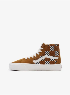 Women's brown ankle sneakers with suede details VANS SK8-Hi - Women