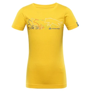 Children's quick-drying T-shirt ALPINE PRO ZOOLO spectra yellow variant pa