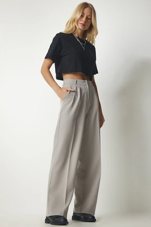 Happiness İstanbul Women's Stone Pocket Palazzo Pants