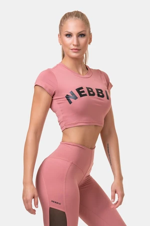 Women's T-shirt Nebbia Hero Sporty crop top old rose S