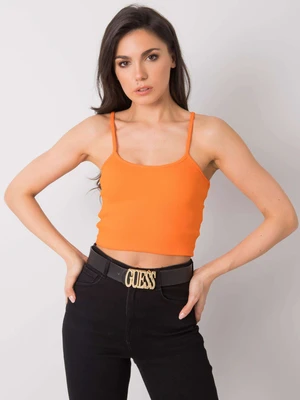 RUE PARIS Orange crop top