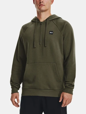 Under Armour Sweatshirt UA Rival Fleece 1/2 Zipper HD-GRN - Mens