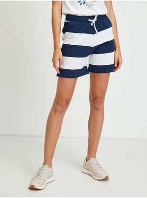 White and Blue Striped Tracksuit Shorts JDY Pablo - Ladies