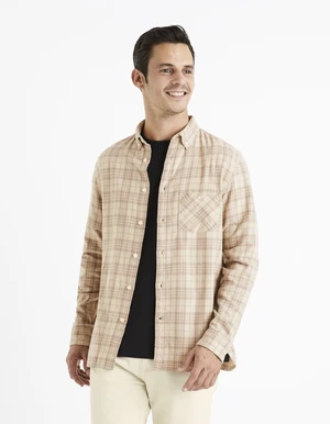 Celio Plaid Flannel Shirt Canewto - Men