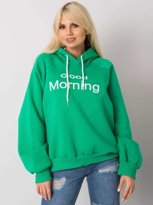 Green padded hoodie