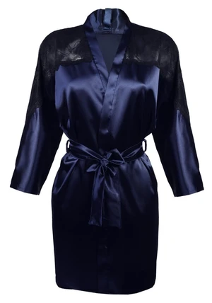 DKaren Woman's Housecoat Marion Navy Blue